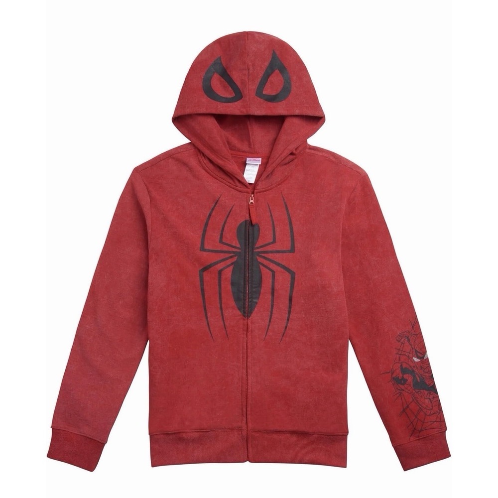 Marvel Spider-Man Matching Family Cosplay Fleece Zip-Up Hoodie Extra Small New.